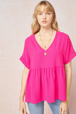 Vivian Top in Hot Pink