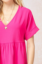 Vivian Top in Hot Pink
