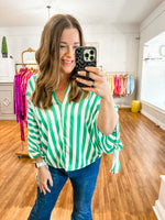 Seeing Stripes Top in Green