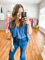 Talk About it Top in Blue