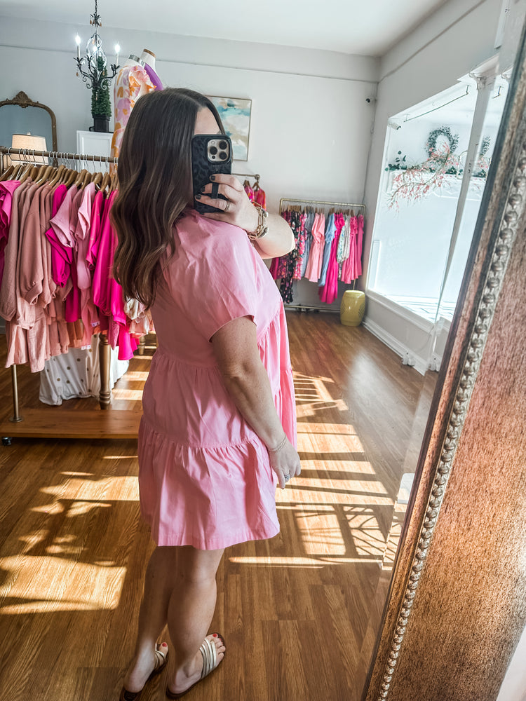 Meet You Later Dress in Pink