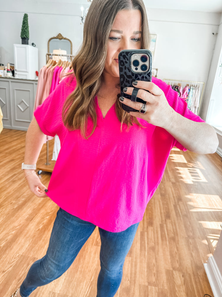 Anywhere, Everywhere Top in Hot Pink