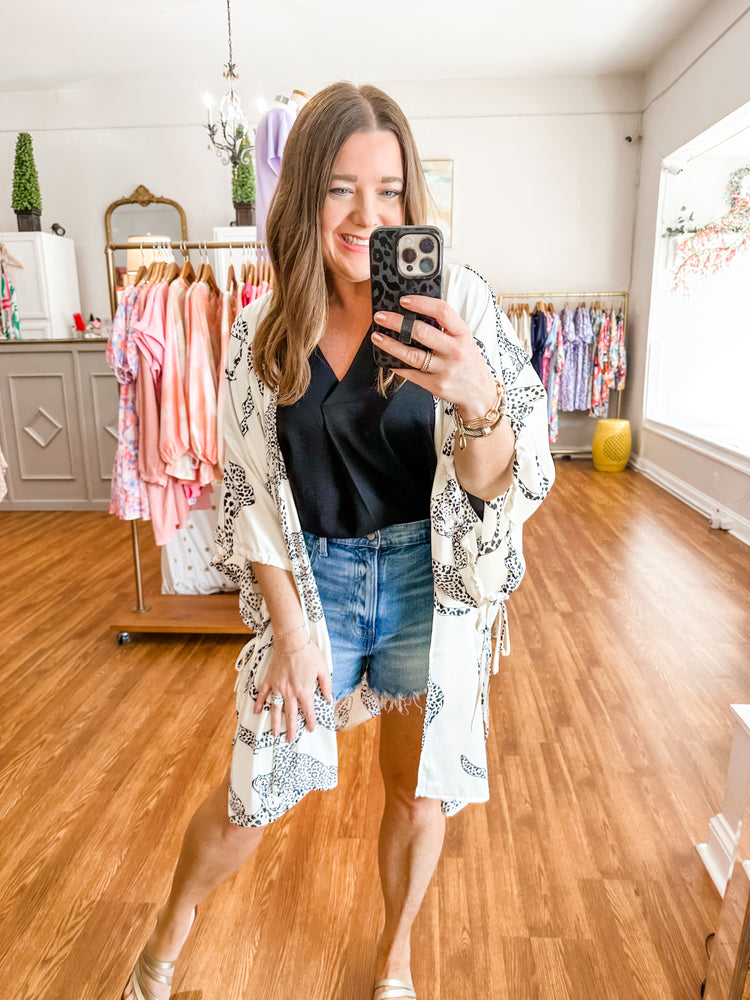Wild About It Kimono in Off White