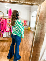 Seeing Stripes Top in Green