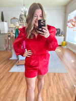 Make an Entrance Romper in Red