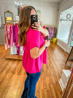 Vivian Top in Hot Pink