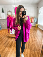 Carefree Cardigan in Magenta
