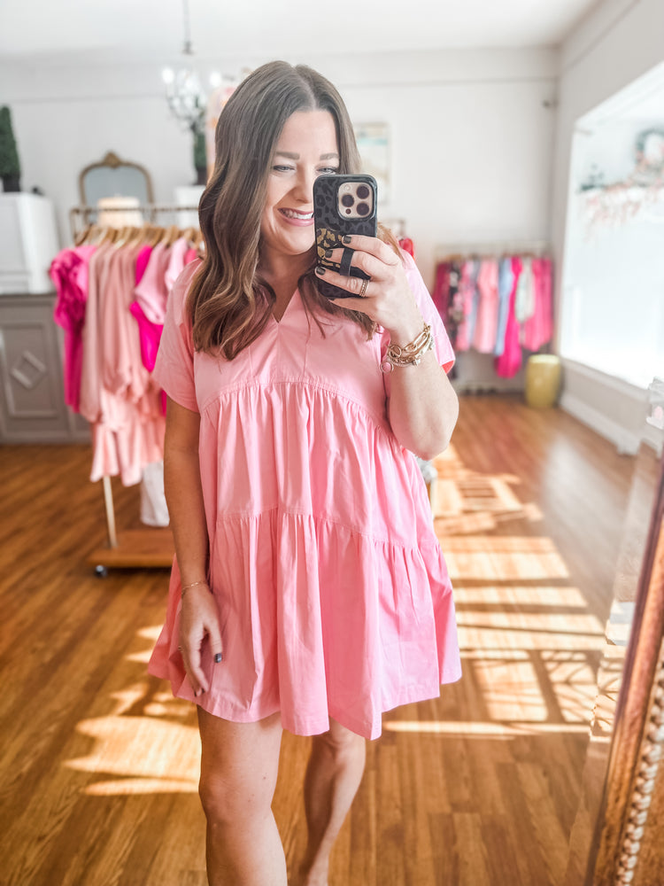 Meet You Later Dress in Pink