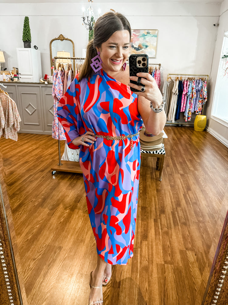Come Right Back Dress in Blue