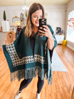 Fall is Back Poncho in Green