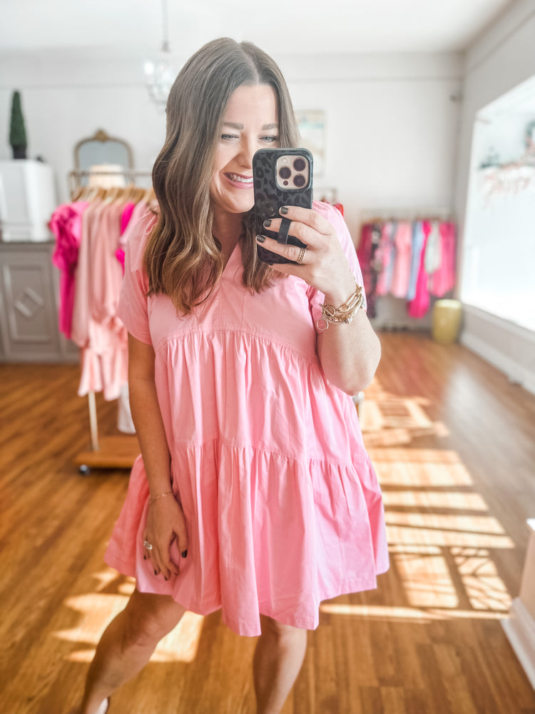 Meet You Later Dress in Pink
